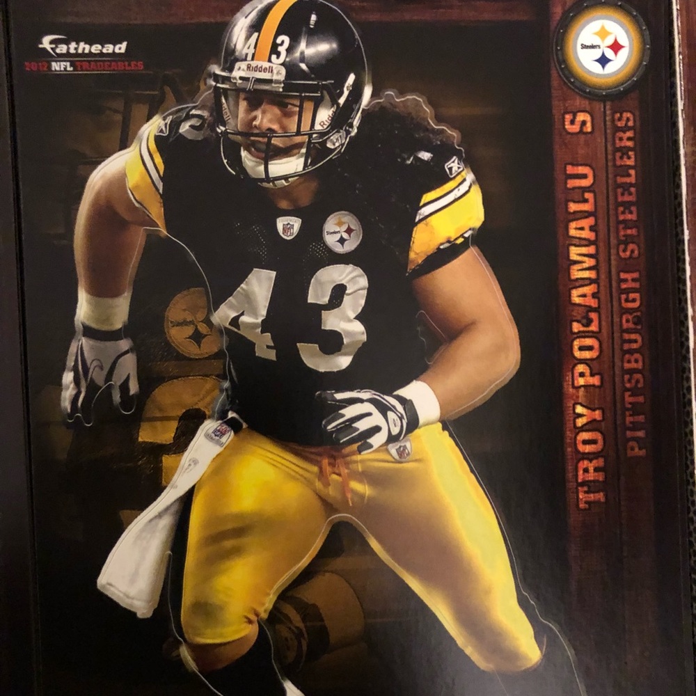 TROY POLAMALU FATHEAD! RARE MINT CONDITION!